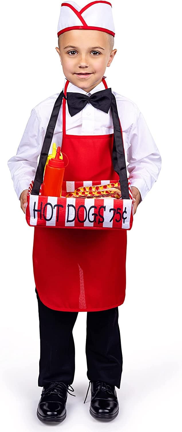 DressUpAmerica Hot Dog Vendor Costume Kids Waiter Costume Set