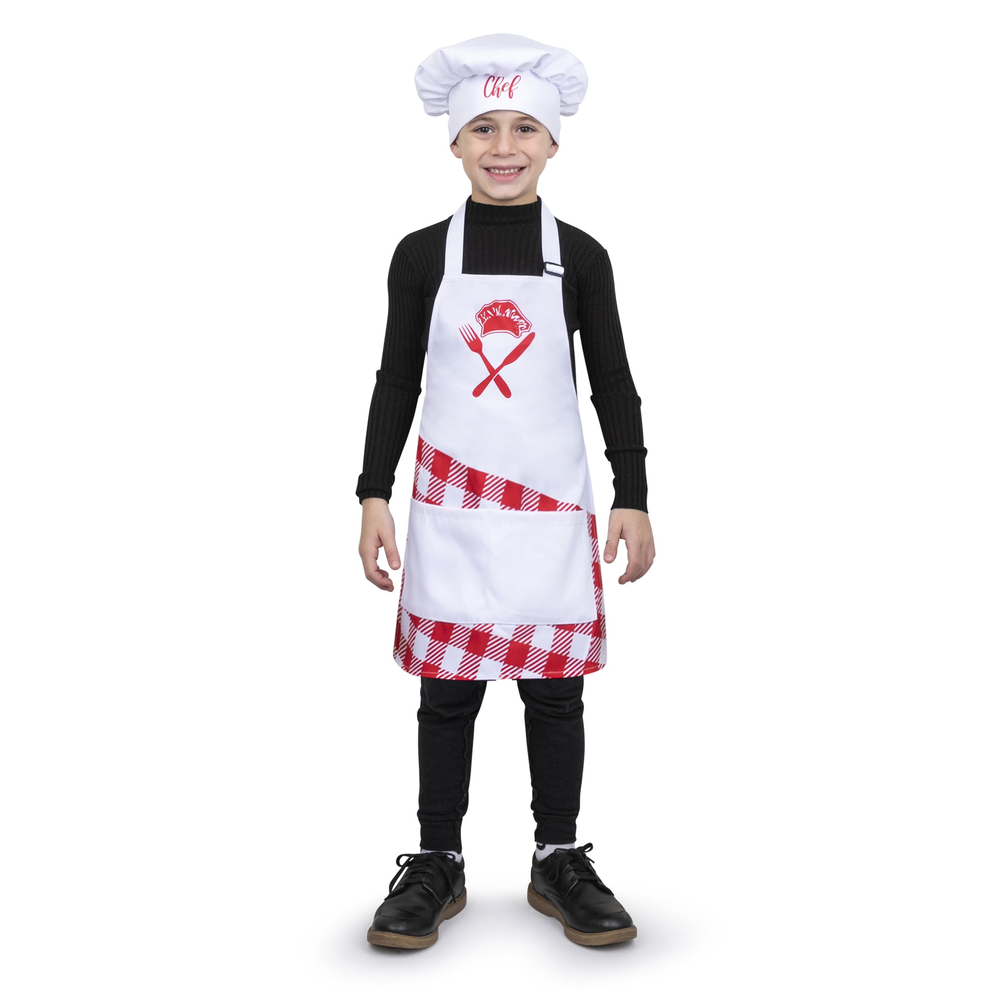 Dress Up America Kids Apron Chef Hat and Apron Set for Cooking