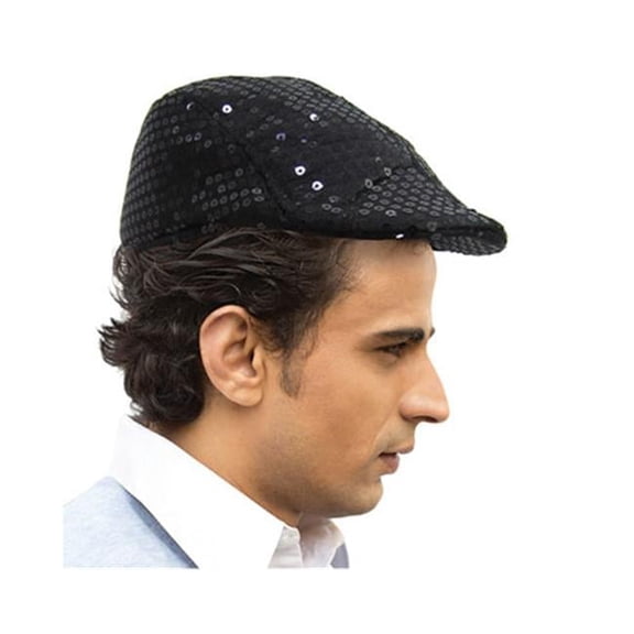 Dress Up America Kids' Big Black Flat Cap, One Size Fits Mone SizeT