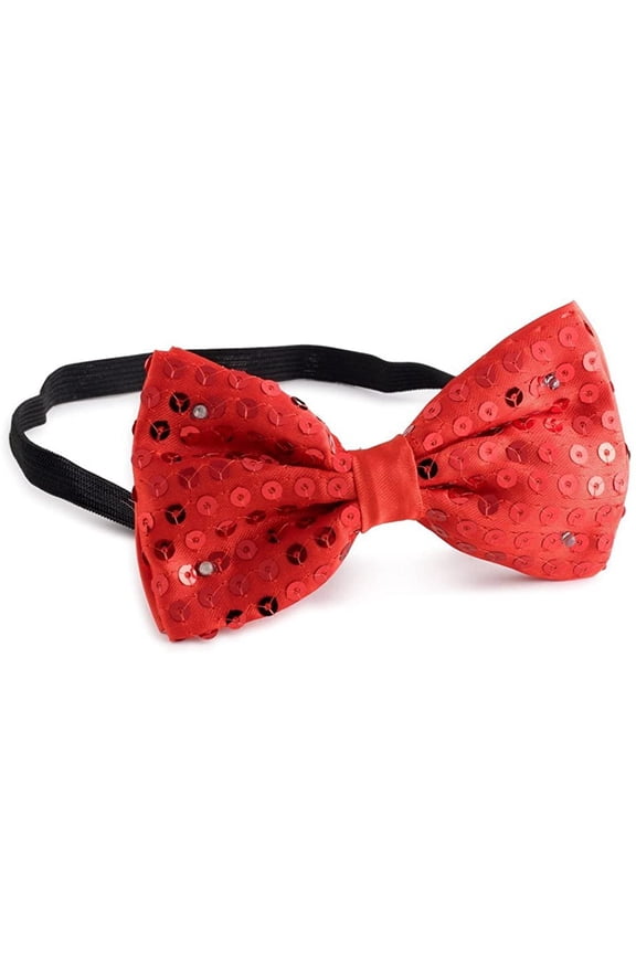 Kids' Big Red Bow Tie With Flashing Lights, One Size Fits Most