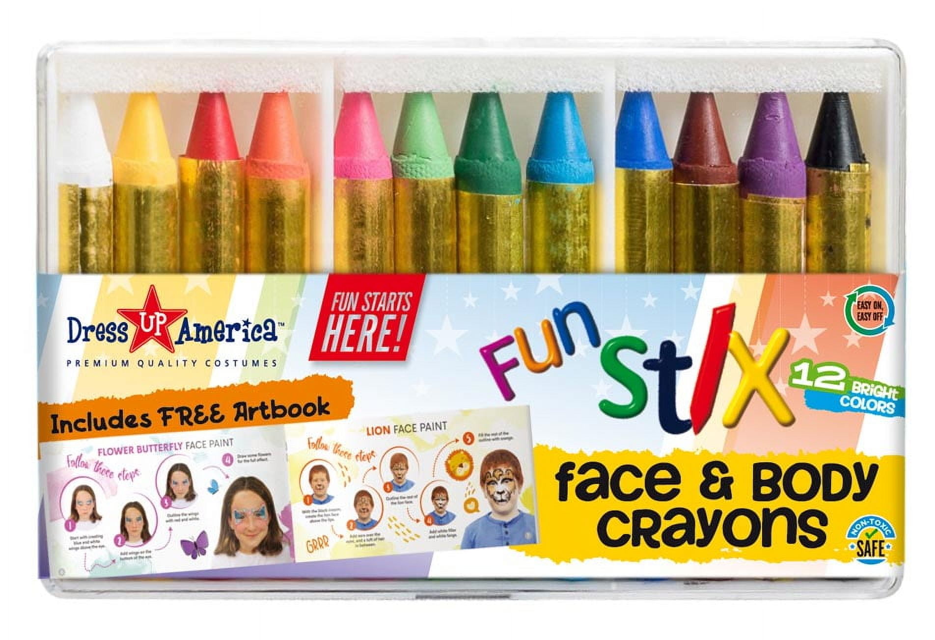 Cosmic Moon Metallic Body Crayons Assorted Box Set Costume Make Up