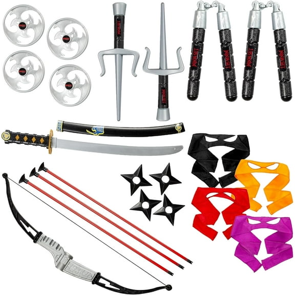 Dress Up America Kids Ninja Costume for Boys & Girls Complete Toy Weapon Set