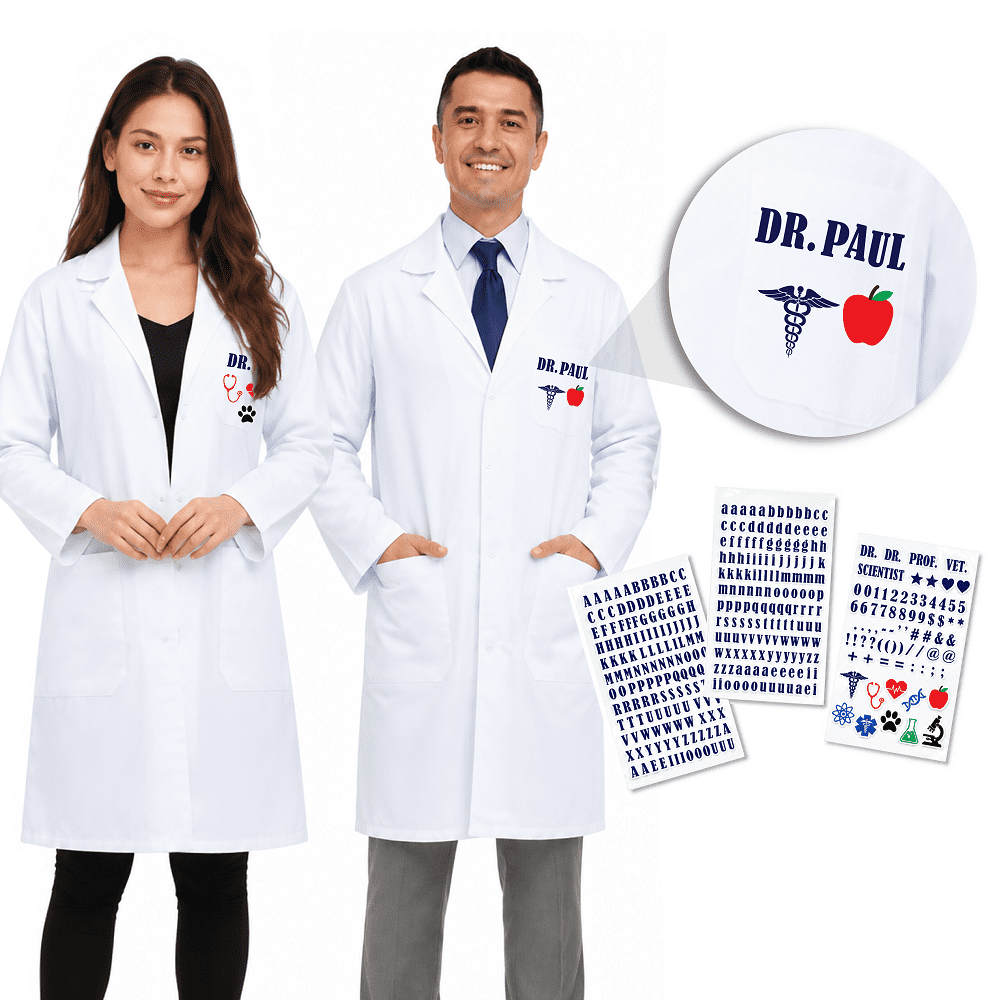 White Lab Incostume Dress Up America, Lab Coat, 3/4 Length, White Costume - Walmart.com