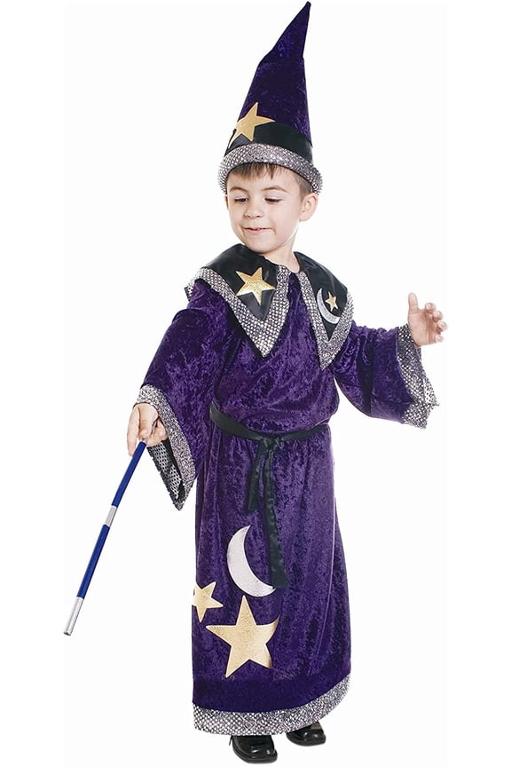 Magic Wizard Costume, Purple, Large 12-14 39" waist, 57" height