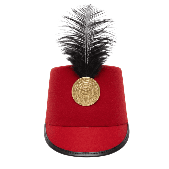 Dress Up America Marching Band Hat - Red Band Hat for Role Play - One Size; Unisex