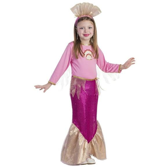 Dress Up America Mermaid Costume For Girls - Pink Princess Mermaid Child Costume