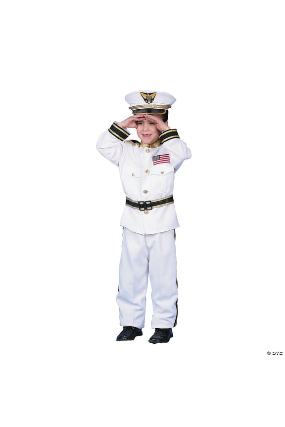 Navy Admiral Costume - White Ship Captain Uniform for kids - Boat Captain Costume Set for Boys and Girls