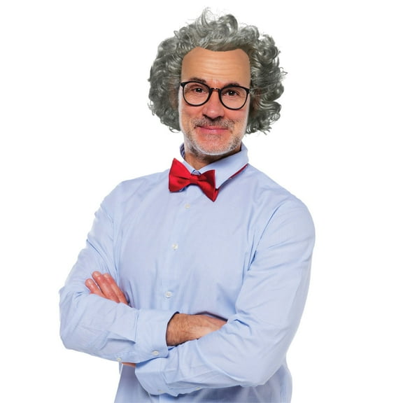 Dress-Up-America Old Man Wig - White Bald Cap Wig for Adults - Halloween Grandpa Wig for Men (Gray)