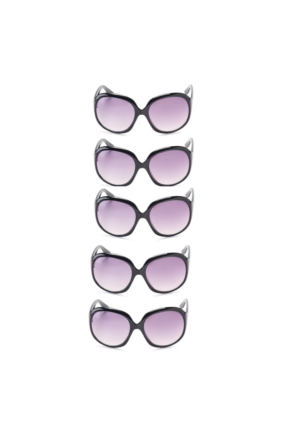 Oversized Butterfly Sunglasses, Retro Fashion Shades for Women & Men, Halloween & Dress-Up Accessories (5 Pack)