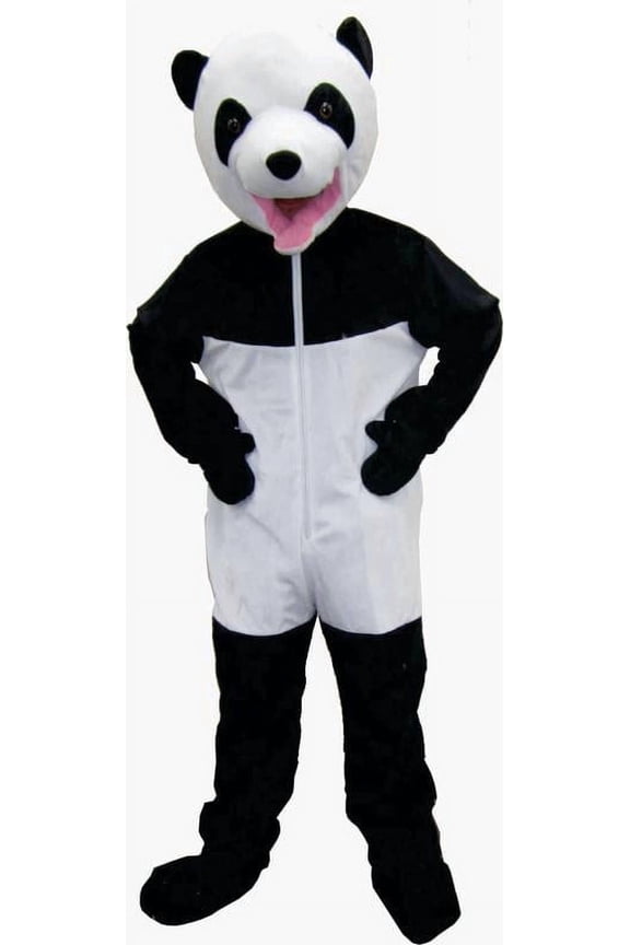 Panda Costume - Giant Panda Jumpsuit - Panda Bear Mascot for Kids and Adults Black/White