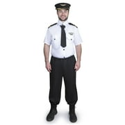 Dress-Up-America Pilot Costume for Adults - Pilot Uniform for Men - Halloween Airline Captain Costume Set (Small)