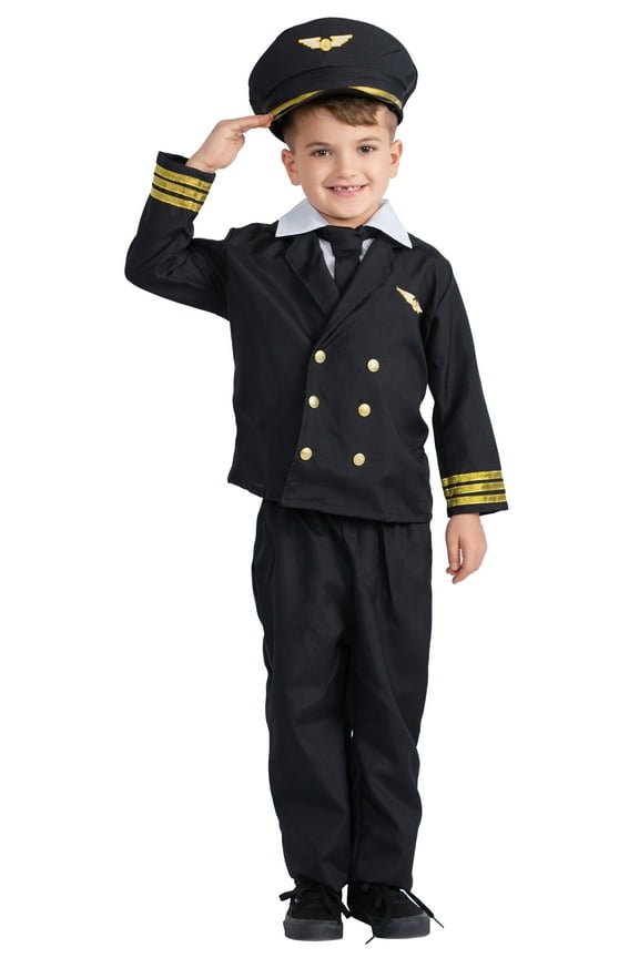 Pilot Costume for Boys and Girls - Airline Captain Uniform for Kids - Role Play Dress Up for Children