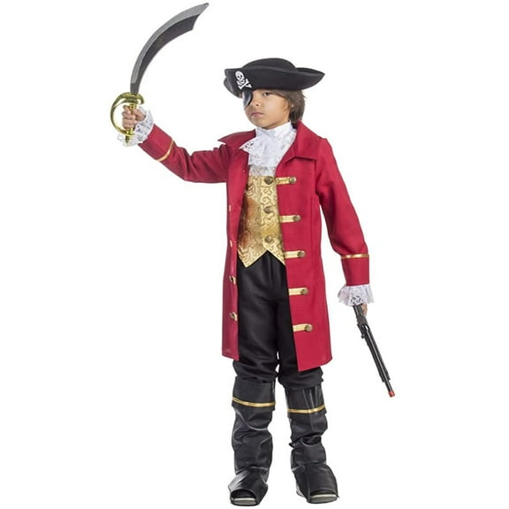 Dress-Up-America Pirate Costume for Kids - Captain Hook Dress Up Costume for Boys - Children's' Pirate Set