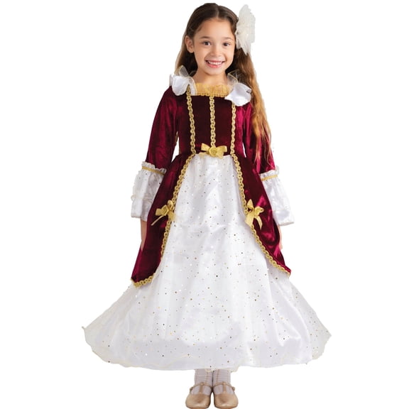 Dress-Up-America Princess Costume For Girls - Renaissance Princess Dress - Medieval Queen Costume Set for Kids