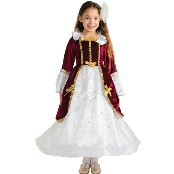 Dress-Up-America Princess Costume For Girls - Renaissance Princess Dress - Medieval Queen Costume Set for Kids
