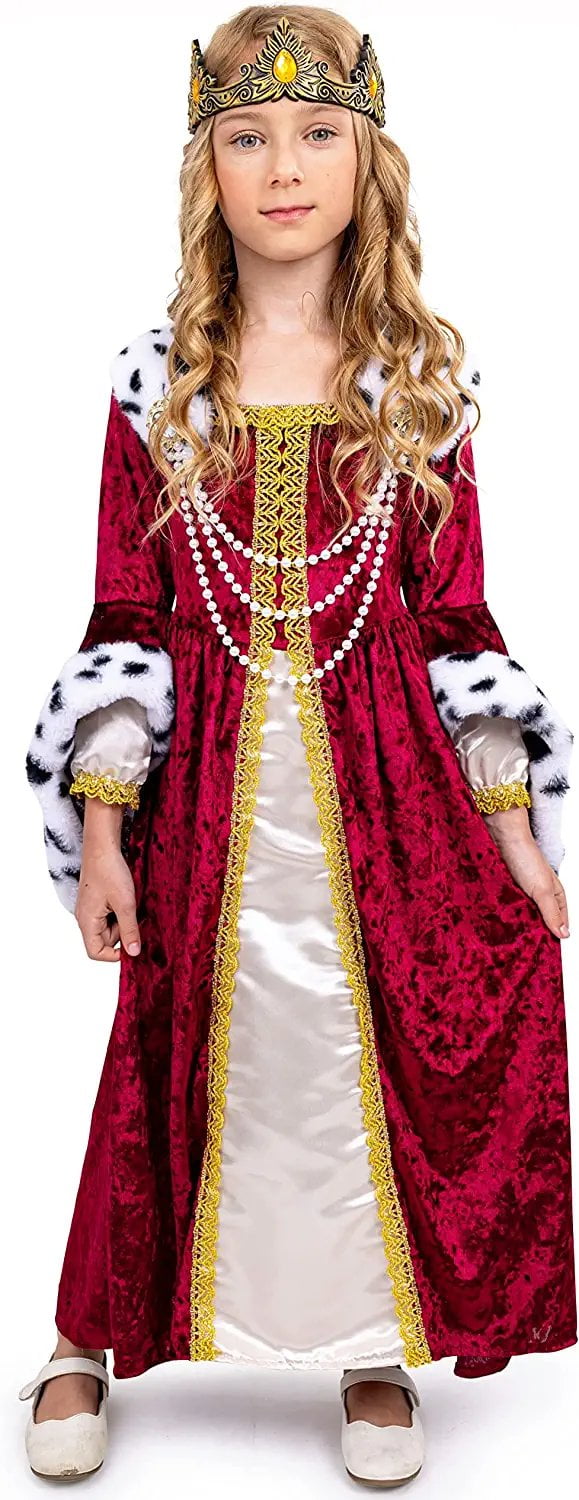 DressUpAmerica Queen Costume for Girls Kids Renaissance Princess