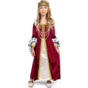Dress-Up-America Queen Costume for Girls - Kids Renaissance Princess Costume - Royal Gown and Crown Set