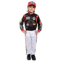 Dress Up America Race Car Driver Costume for Boys with Jacket, Pants, and Cap for Kids, 4-6 Years