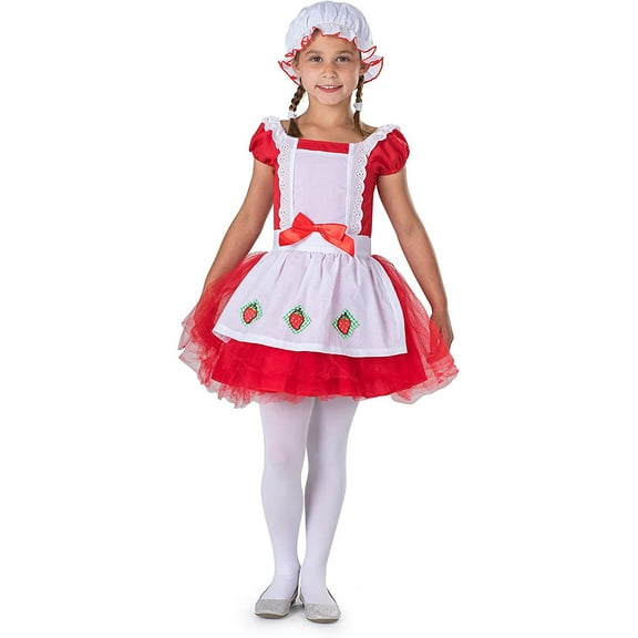 Dress Up America Red Strawberry Ballerina Costume for Girls - Dress and Hat Toddler 4