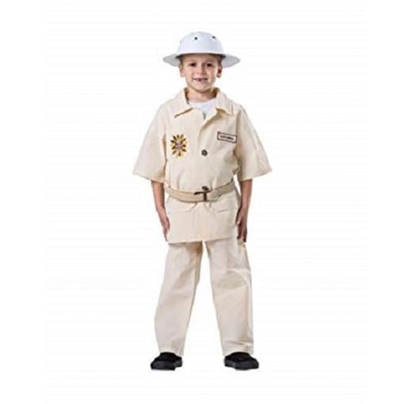 Dress Up America 1073-T4 Kids Safari Explorer Costumw with Shirt Pants Belt & Pith Helmet, Beige - Toddler 4