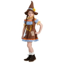 Dress-Up-America Scarecrow Costume for Kids - Pumpkin Scarecrow Dress for Girls