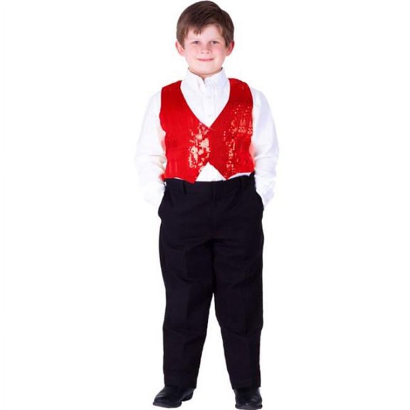 Dress Up America Sequin Vest for Kids - Shiny Dance Vest for Boys - Party Costume for Girls and Boys