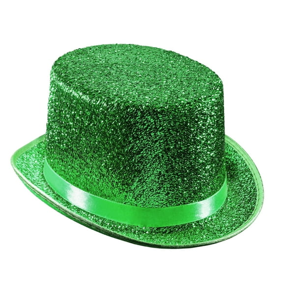 Dress Up America Shiny Top Hats for Adults - Tuxedo Magician Hat - One Size Fits Most (Green)