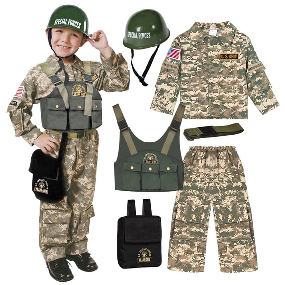 Dress Up America Soldier Costume for Kids Complete Set Army Special Forces Uniform | Unisex - Toddler 2