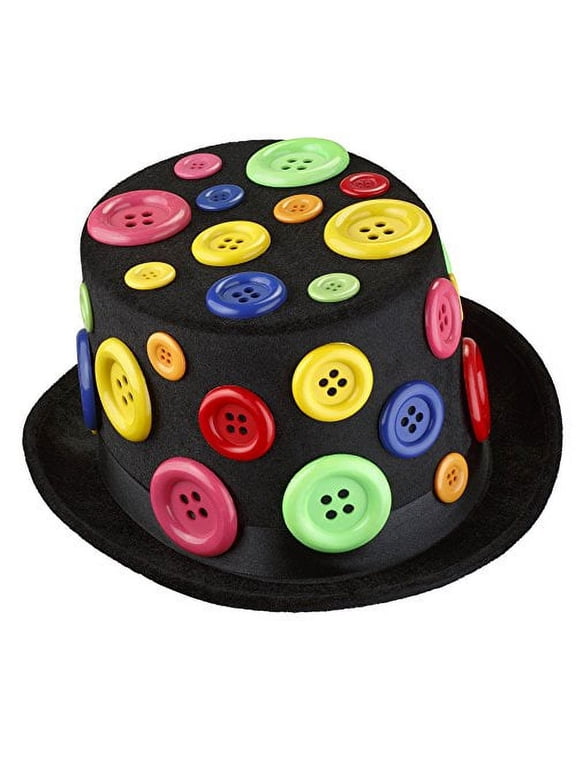 Unisex-Adult's Button Top Hat, Multi Colored