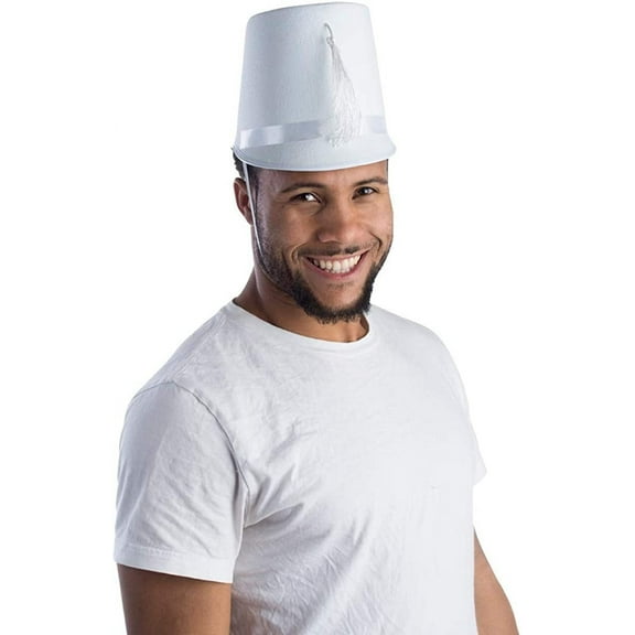 Dress Up America Unisex-Adult's White Marching Band Hat