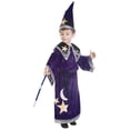 thumbnail image 1 of Dress Up America Wizard Costume for Kids - Warlock Robe and Set for Boys Purple, 1 of 2