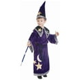 thumbnail image 1 of Dress Up America Wizard Costume for Kids - Warlock Robe and Set for Boys Purple, 1 of 2