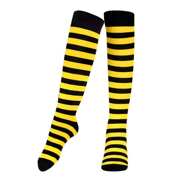 Dress-Up-America Knee High Socks Striped Socks for Kids - Costume & Everyday Wear -  Yellow & Black