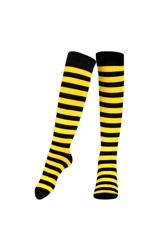 Dress-Up-America Knee High Socks Striped Socks for Kids - Costume & Everyday Wear - Yellow & Black