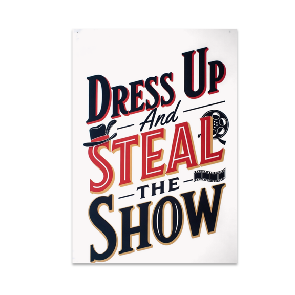 Dress Up And Steal The Show - Movie Night Enthusiast - 13x19 Poster Print