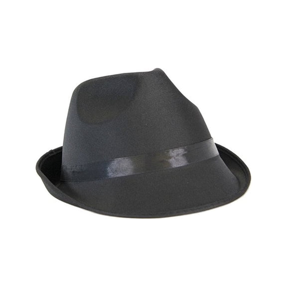 Costume Agent Polyester Fedora Hat, Black, One Size, 1 Count
