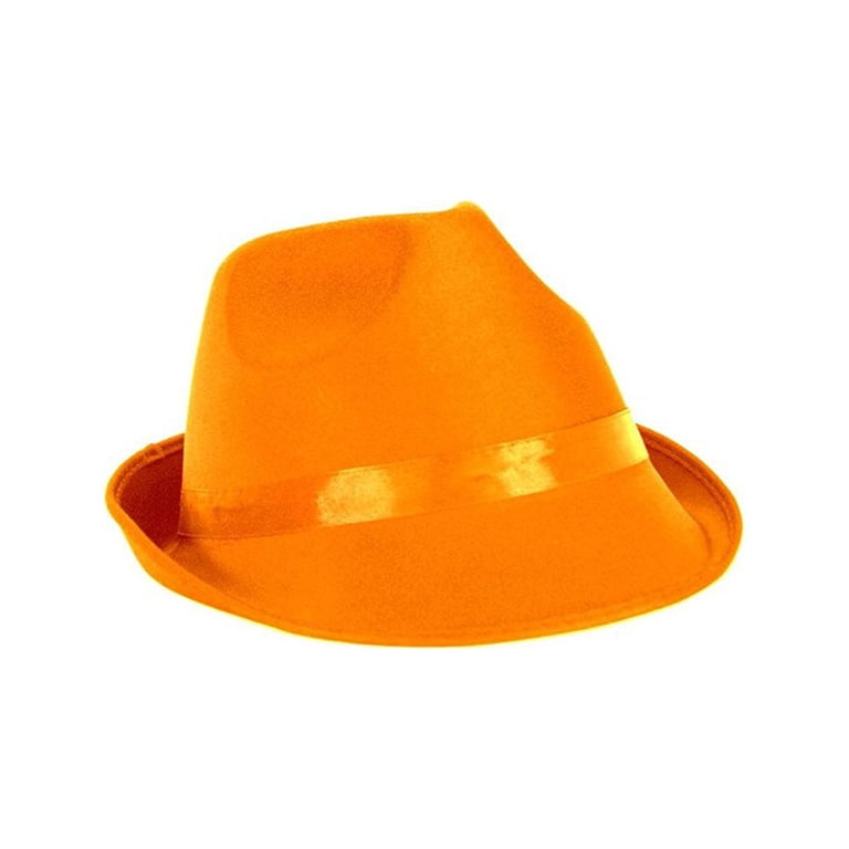 Orange Fedora Hat – Unisex – One Size Adult main image 2
