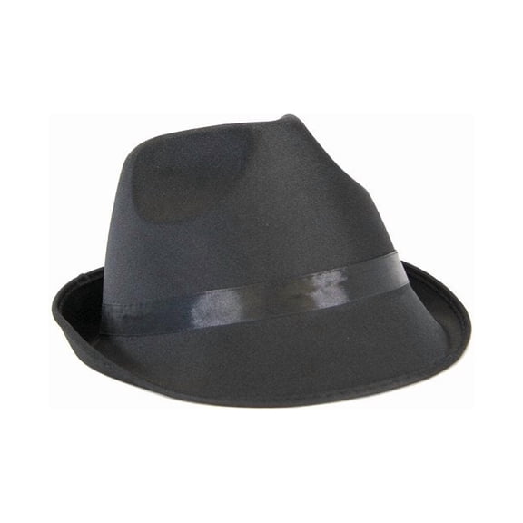 Costume Agent Polyester Fedora Hat, Black, One Size, 1 Count
