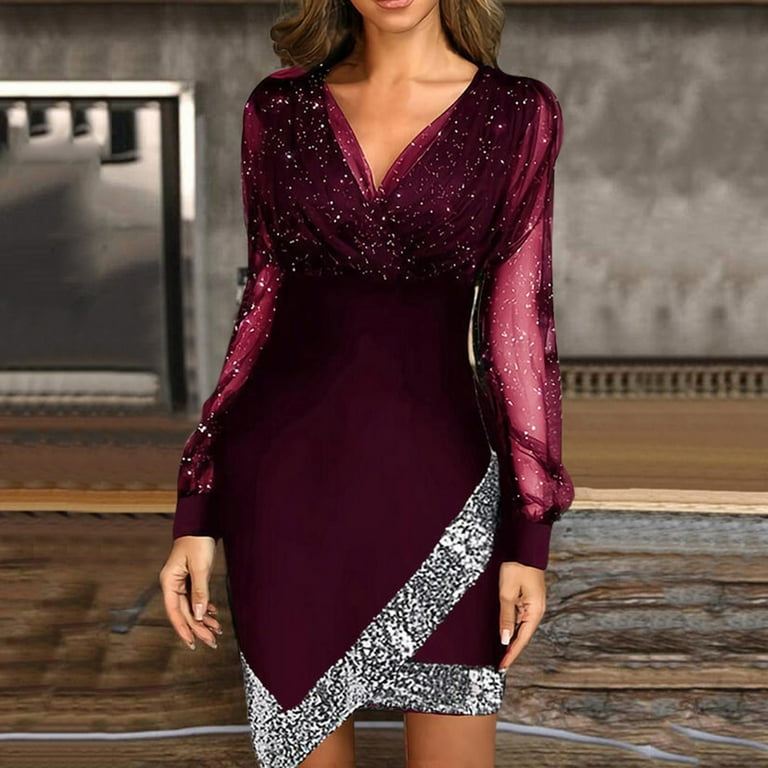 Party sequin top dresses uk