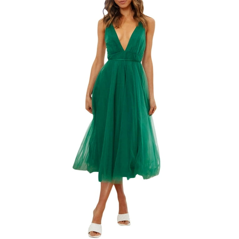 Ladies tulle 2025 midi dress