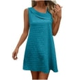 thumbnail image 1 of Dress for Women Women'S Fitting Diagona Neckline Sleeveless Dress Features: 1.Features: Casual Dress,,Wear,Stylish And Fashion. .Material:Polyester.Made From Fabric, Lightweight Soft And Com, 1 of 6