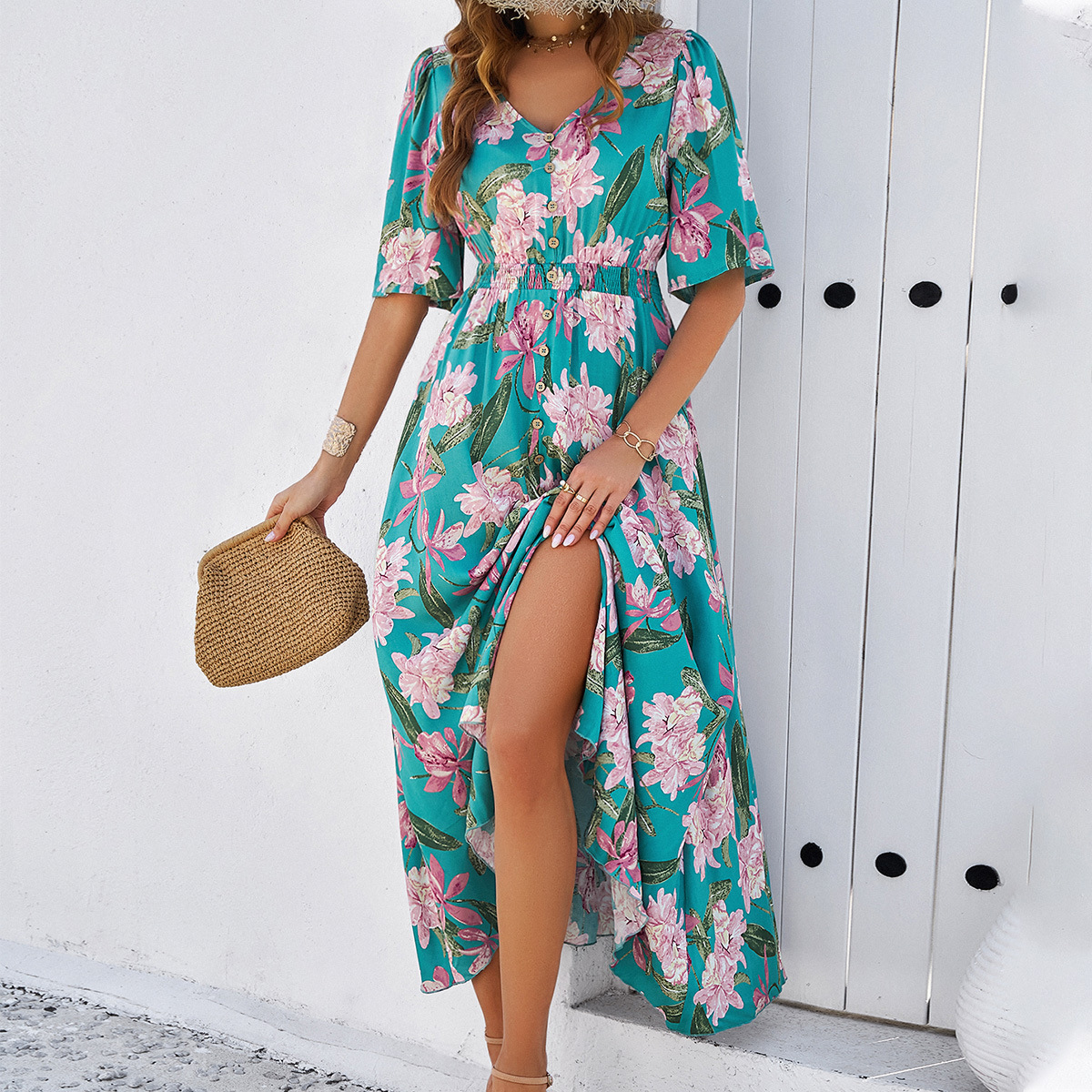 Dress Women's Clothing 2024 Spring and Summer Vacation Casual Floral