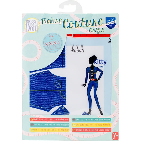Dress Your Doll Making Couture Outfit Set, Kitty Cat