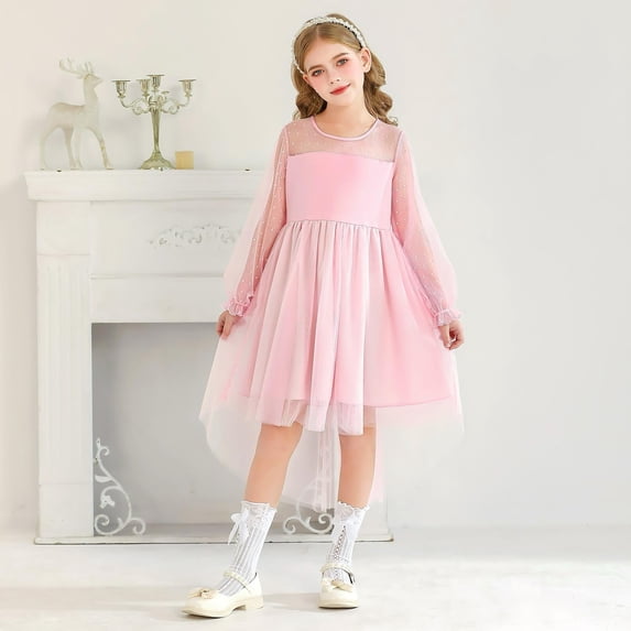 Dress for Girls Casual Birthday Dress for Girls Kids Flower Girl Dresses 3T