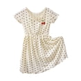 thumbnail image 1 of Dress for Girls Casual Summer Kids Outfit Soft Comfortable Short Fly Sleeve Lightweight White Dress Size 18-24 M, 1 of 5