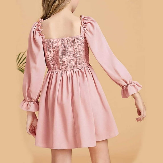 Dress for Girls Floral Birthday Dresses for Girls Kids Girl Dresses Size 6-7 Years