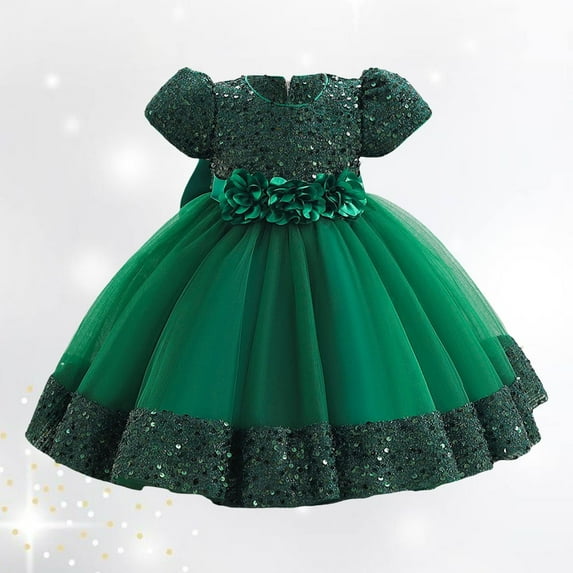 Dress for Girls Floral Birthday Girl Dress Kids Party Dress for Girls 4T
