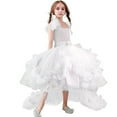 thumbnail image 1 of Dress for Girls Girls Formal Dresses Girls Dresses Elegant High End Removable Train Puff Skirt Formal Performance Gown Party Dress For Kids, 1 of 9
