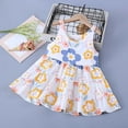 thumbnail image 1 of Dress for Girls Toddler Girls Summer Sleeveless Floral Princess Dress Lightweight Breathable Strap Dress Girls Dresses White 5 Years-7 Years, 1 of 3