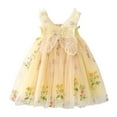 thumbnail image 1 of Dress for Toddler Baby Star Sequins Sleeveless Dance Party Dresses Fashion Dress for Toddler and Baby Girl,Light Yellow,3-4 Years, 1 of 4